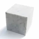Pisapapeles de diseño de cubo en mármol blanco satinado de Carrara hecho en Italia - Qubo Viadurini