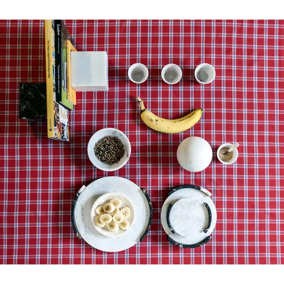 Pisapapeles de diseño de cubo en mármol blanco satinado de Carrara hecho en Italia - Qubo Viadurini