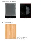 Cocina de exterior 141x70x93 cm de teca maciza y aluminio - Stilosa Viadurini