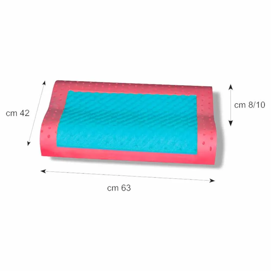 Cojín de doble ola en Memory Ginseng y Memory AirSense Made in Italy - Thames Viadurini