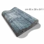 Cojín Double Wave en Memory Xform de 11 cm de altura Hecho en Italia - Rizado Viadurini