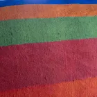 Cojín de cáñamo pintado a mano Pieza única Arte italiano - Marcas Viadurini