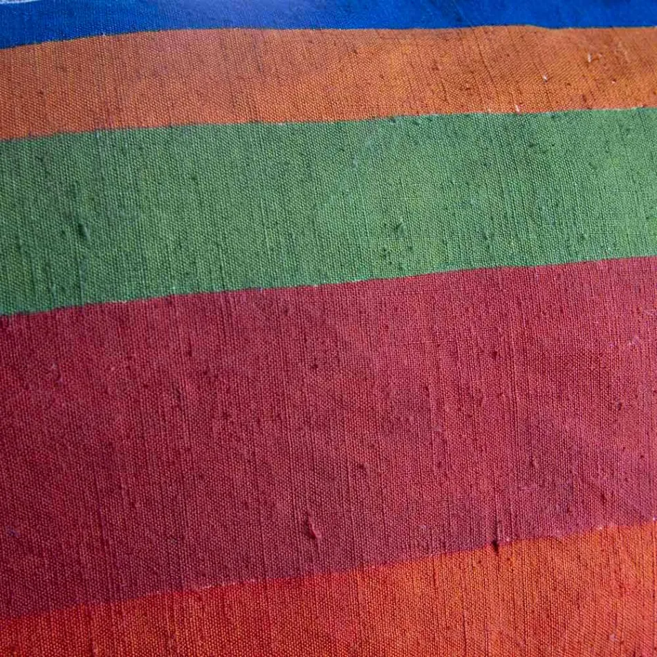 Cojín de cáñamo pintado a mano Pieza única Arte italiano - Marcas Viadurini