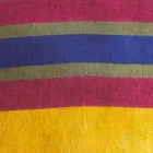 Cojín de cáñamo italiano único pintado a mano - Marcas Viadurini