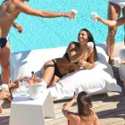 Nube blanca almohada relajante de imitación de cuero al aire libre de la trona náutica Viadurini