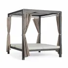 Diván para exterior en Textilene y Aluminio con Respaldo Reclinable - Anastasia Viadurini