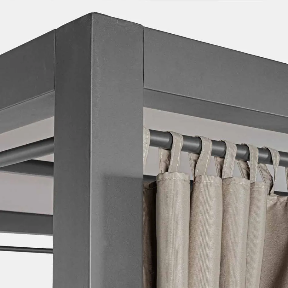 Diván para exterior en Textilene y Aluminio con Respaldo Reclinable - Anastasia Viadurini