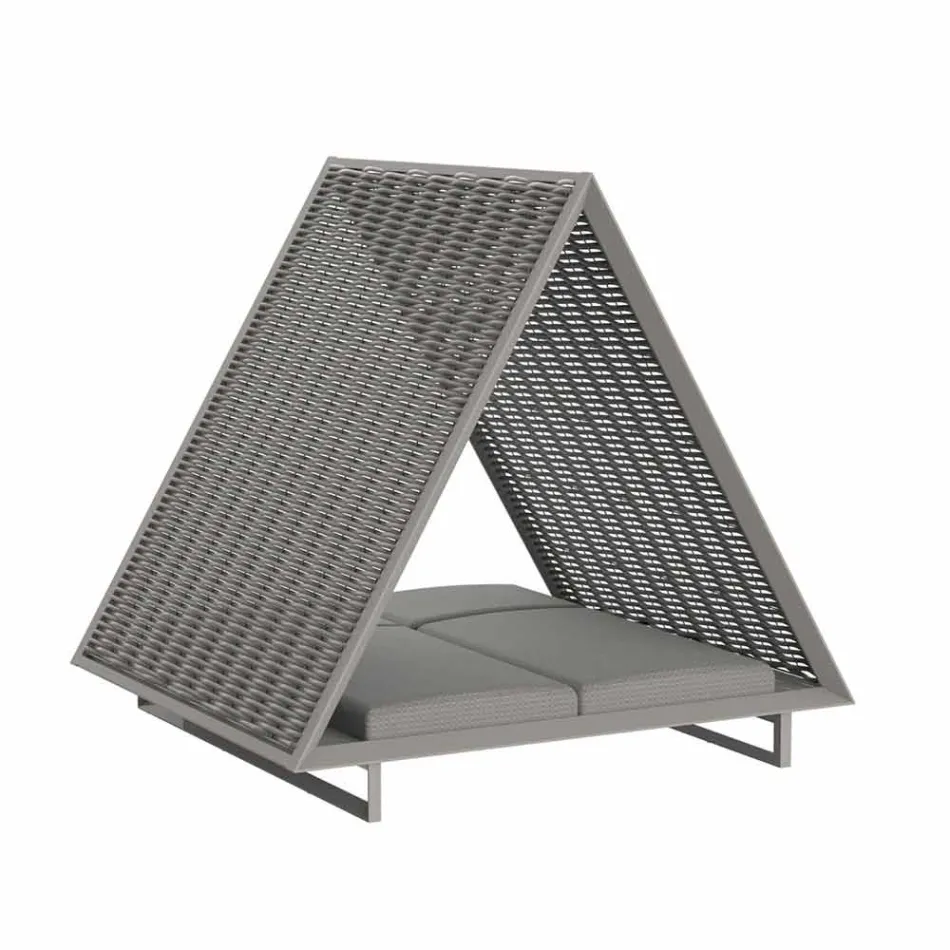 Tumbona de jardín de lujo de aluminio y tela - Frame Vineyard by Vondom Viadurini