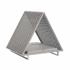 Tumbona de jardín de lujo de aluminio y tela - Frame Vineyard by Vondom Viadurini