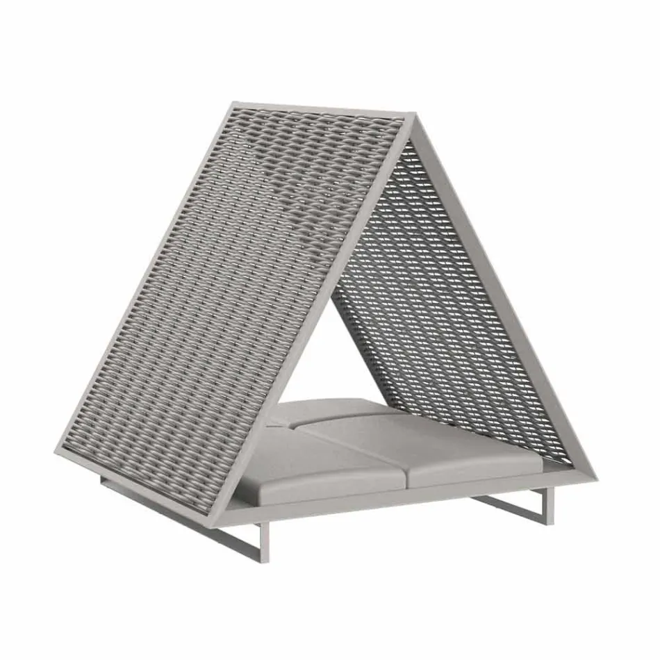 Tumbona de jardín de lujo de aluminio y tela - Frame Vineyard by Vondom Viadurini