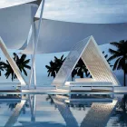 Tumbona de jardín de lujo de aluminio y tela - Frame Vineyard by Vondom Viadurini