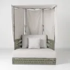 Tumbona de jardín de teca, aluminio y cuerda ROPE+ con cojines - Arcangelo Viadurini