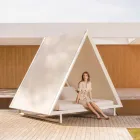 Sofá cama para exterior en aluminio y tela de diseño de lujo - Frame Vineyard by Vondom Viadurini