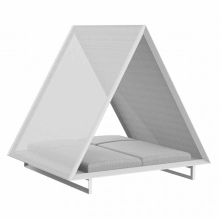 Sofá cama para exterior en aluminio y tela de diseño de lujo - Frame Vineyard by Vondom Viadurini
