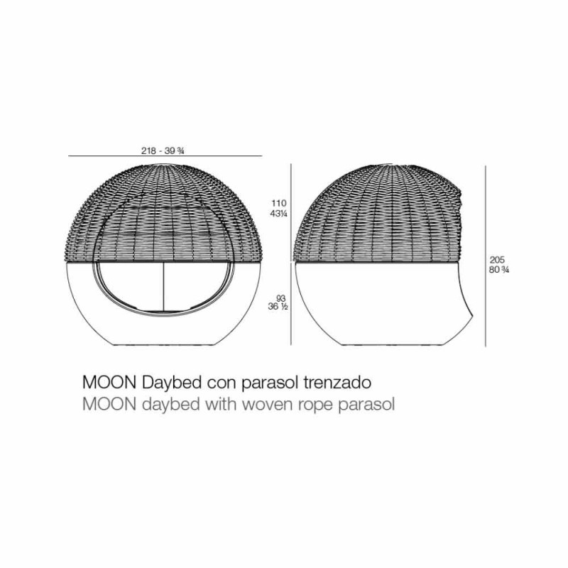 Sofá cama de lujo para diseño al aire libre redondo giratorio de colores