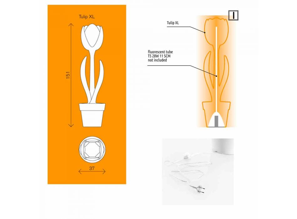 Decoración luminosa para interiores de diseño moderno - Tulip de Myyour Viadurini