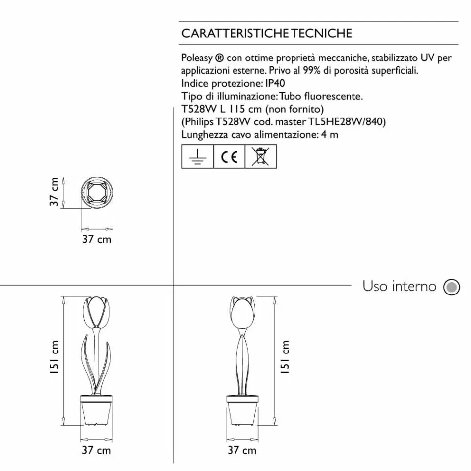 Decoración luminosa para interiores de diseño moderno - Tulip de Myyour Viadurini
