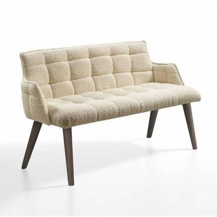 Sofá moderno con asiento tapizado en tela Made in Italy - Clera Viadurini