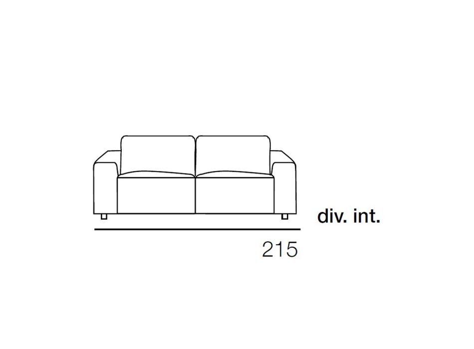 Sofá de 2 o 3 plazas con asientos extensibles en tejido Made in Italy - Alis Viadurini