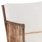 Sofá de 2 plazas para exterior e interior en ratán y cojines 100% algodón - Boire Viadurini