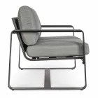 Sofá de 2 plazas para exterior en aluminio con cojines de tela - Mirea Viadurini