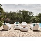 Sofá de 2 plazas para exterior en polietileno coloreado Made in Italy - julio Viadurini
