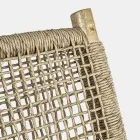 Sofá de exterior 2 plazas en ramas de teca y fibra sintética - Tecno Viadurini