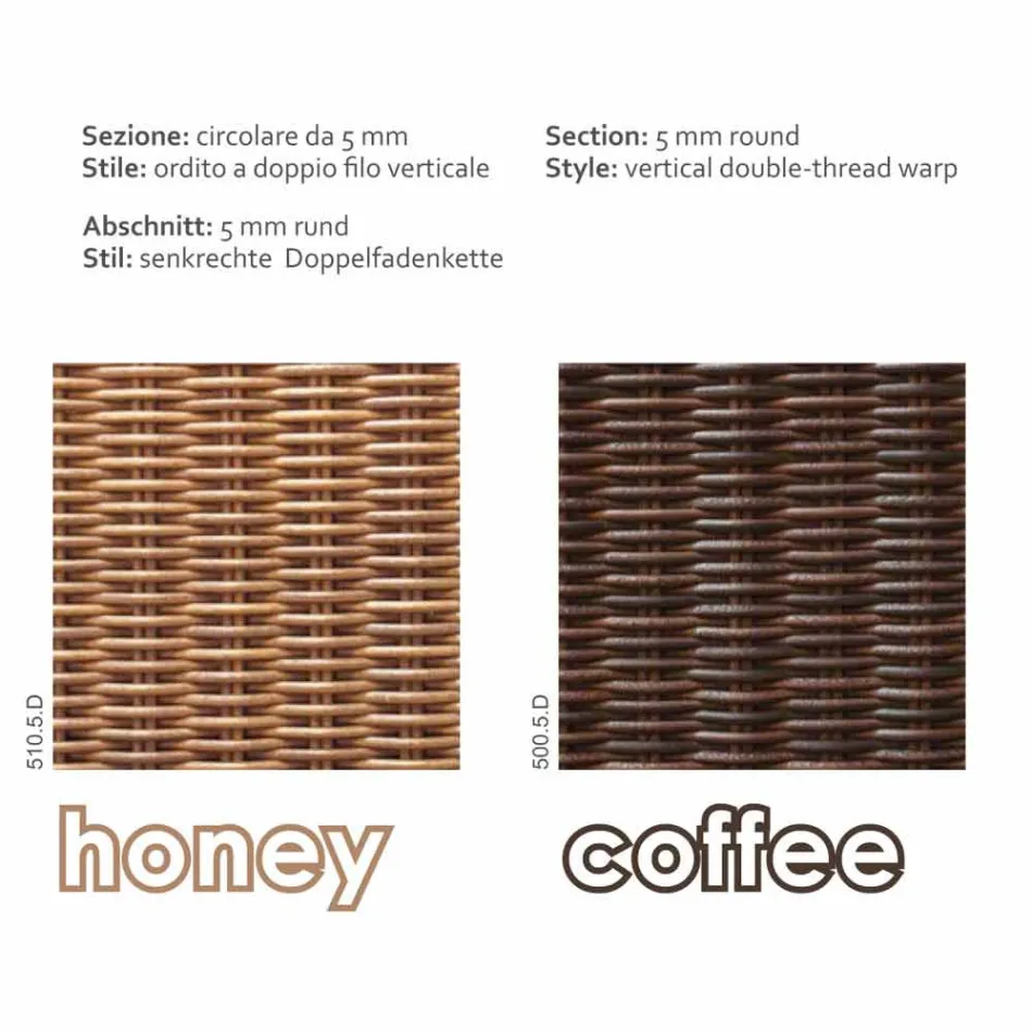 sofá 2 plazas de jardín de polietileno hecho a mano Jonny Viadurini