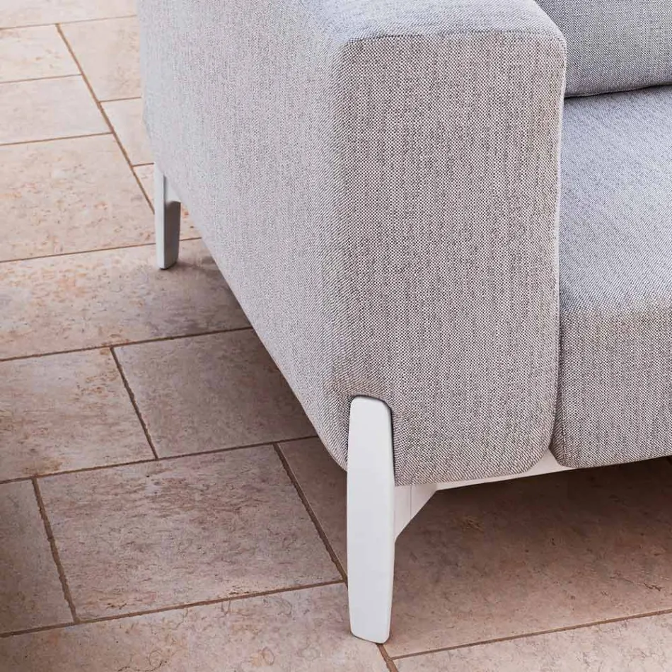 Sofá de Exterior de 3 Plazas en Aluminio y Tela de Alta Calidad - Filomena Viadurini