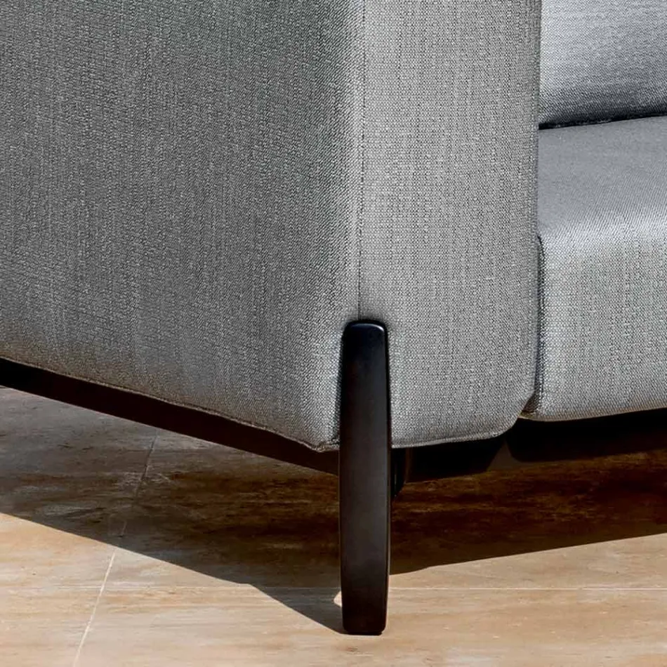 Sofá de Exterior de 3 Plazas en Aluminio y Tela de Alta Calidad - Filomena Viadurini