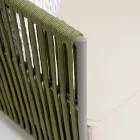 Sofá de exterior de 3 plazas en aluminio y tejido - Eugene Viadurini