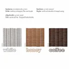 3 plazas trenzado exterior de polietileno en la mano Oslo Viadurini