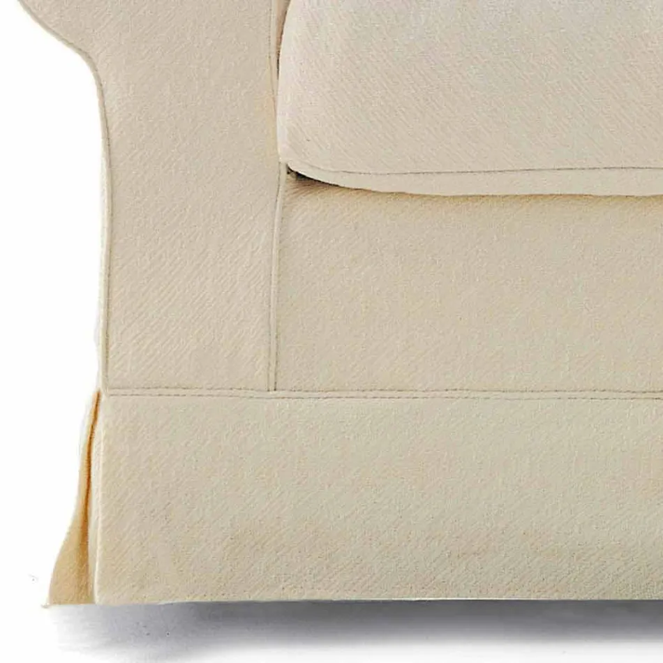 Sofá de 3 plazas tapizado en tela Made in Italy de alta calidad - Andromeda Viadurini