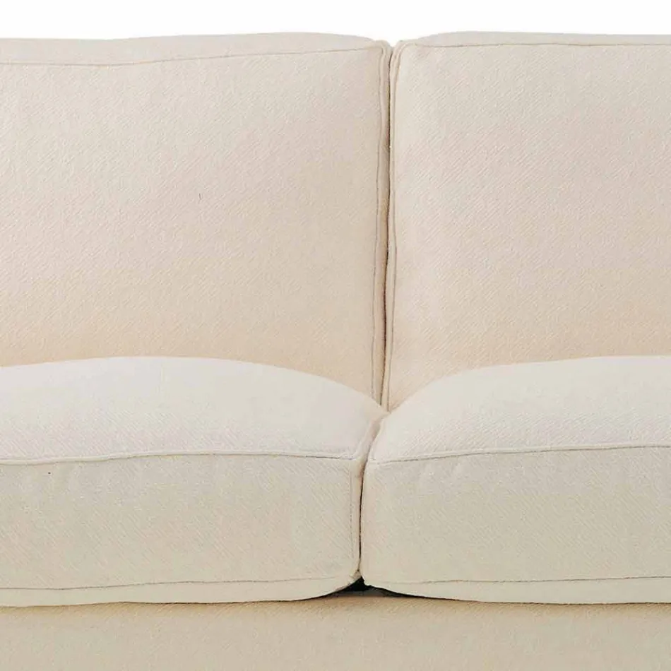 Sofá de 3 plazas tapizado en tela Made in Italy de alta calidad - Andromeda Viadurini