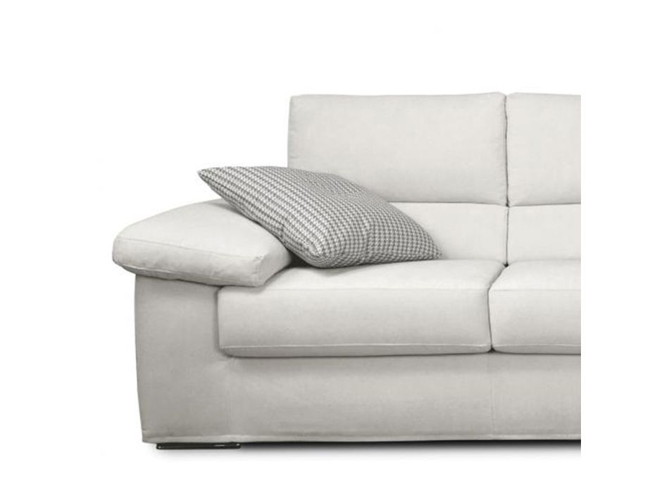 Sofá de 2 o 3 plazas en diseño de tela blanca Made in Italy - Abudhabi Viadurini
