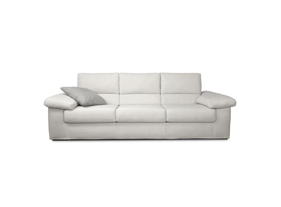 Sofá de 2 o 3 plazas en diseño de tela blanca Made in Italy - Abudhabi Viadurini
