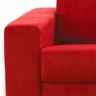 2 plazas sofá moderno diseño de imitación de cuero / tela hecha en Italia Mora Viadurini
