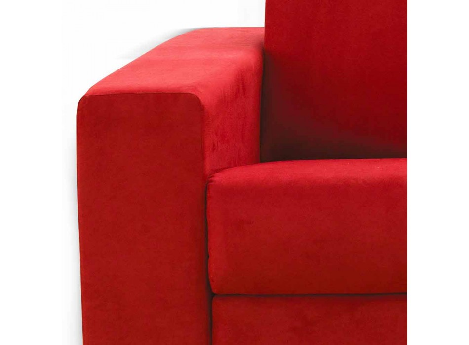 2 plazas sofá moderno diseño de imitación de cuero / tela hecha en Italia Mora Viadurini