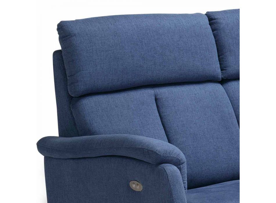 2 plazas sofá moderno diseño en cuero, imitación de cuero o tela Gelso Viadurini