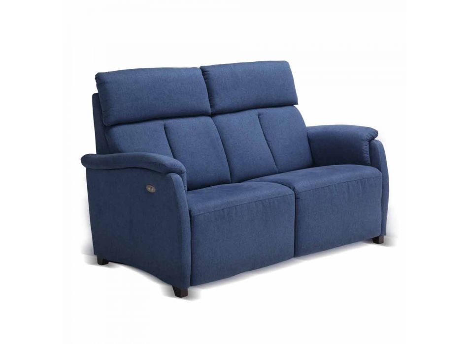 2 plazas sofá moderno diseño en cuero, imitación de cuero o tela Gelso Viadurini