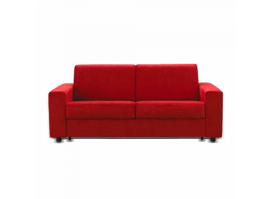 2 plazas sofá maxi imitación moderna de cuero / tela hecha en Italia Mora Viadurini
