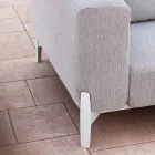 Sofá esquinero de exterior 5 plazas en aluminio 3 acabados, Lujo - Filomena Viadurini