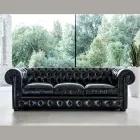 Sofá clásico con patas en forma de cebolla en madera de haya Made in Italy - Spassoso Viadurini