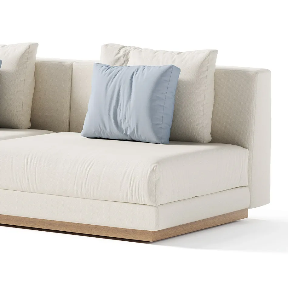 Sofá de exterior modular en tela Made in Italy - Rubik Viadurini