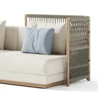 Sofá de exterior modular en tela Made in Italy - Rubik Viadurini