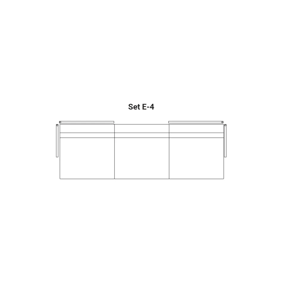 Sofá de exterior modular en tela Made in Italy - Rubik Viadurini