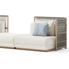 Sofá de jardín modular en tela Made in Italy - Rubik Viadurini