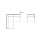 Sofá de jardín modular en tela Made in Italy - Rubik Viadurini