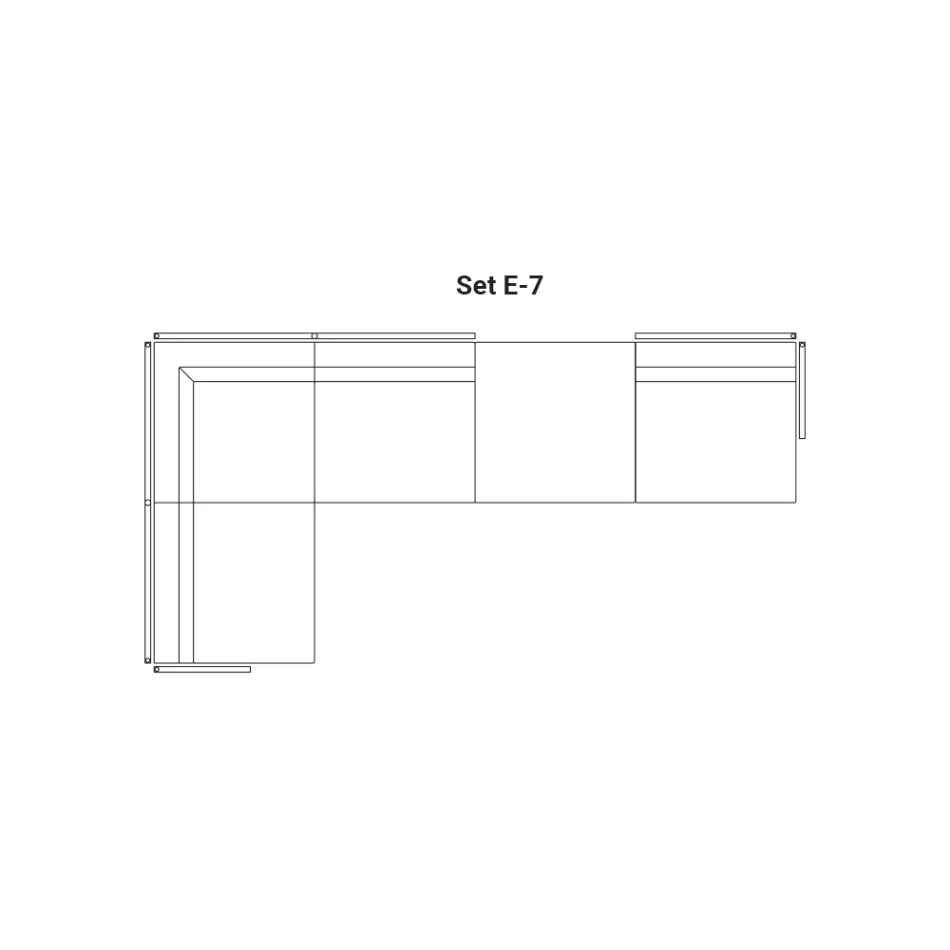 Sofá de jardín modular en tela Made in Italy - Rubik Viadurini