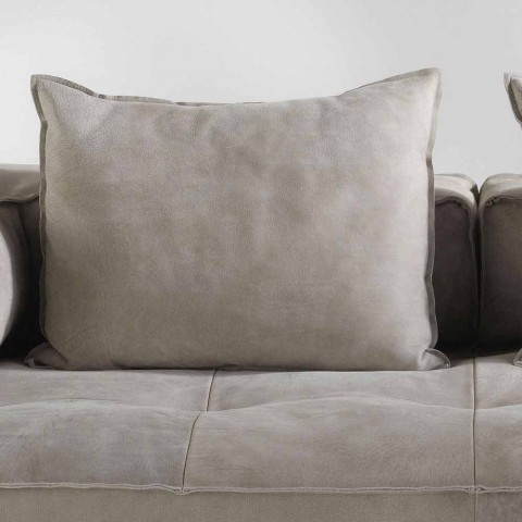 Sofá de diseño moderno Cardo, tapicería de cuero